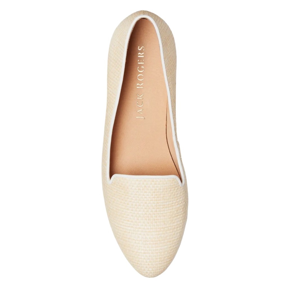 Jack Rogers Ginny Loafer in Natural Rafia NEW 6